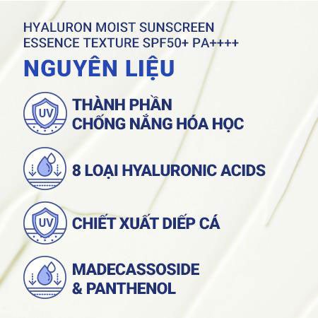 Kem chống nắng Innisfree Hyaluron Moist Sunscreen SPF50+ PA++++ 50ml