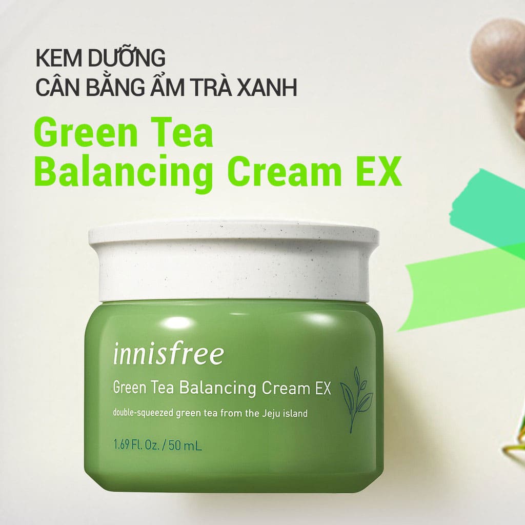 Kem dưỡng Innisfree Green Tea Balancing Cream EX cân bằng độ ẩm 50ml