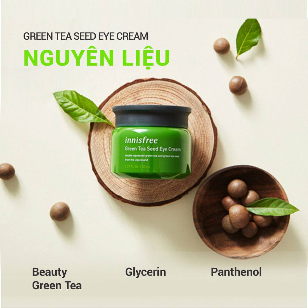 Kem dưỡng ẩm vùng da quanh mắt innisfree Green Tea Seed Eye Cream 30 mL