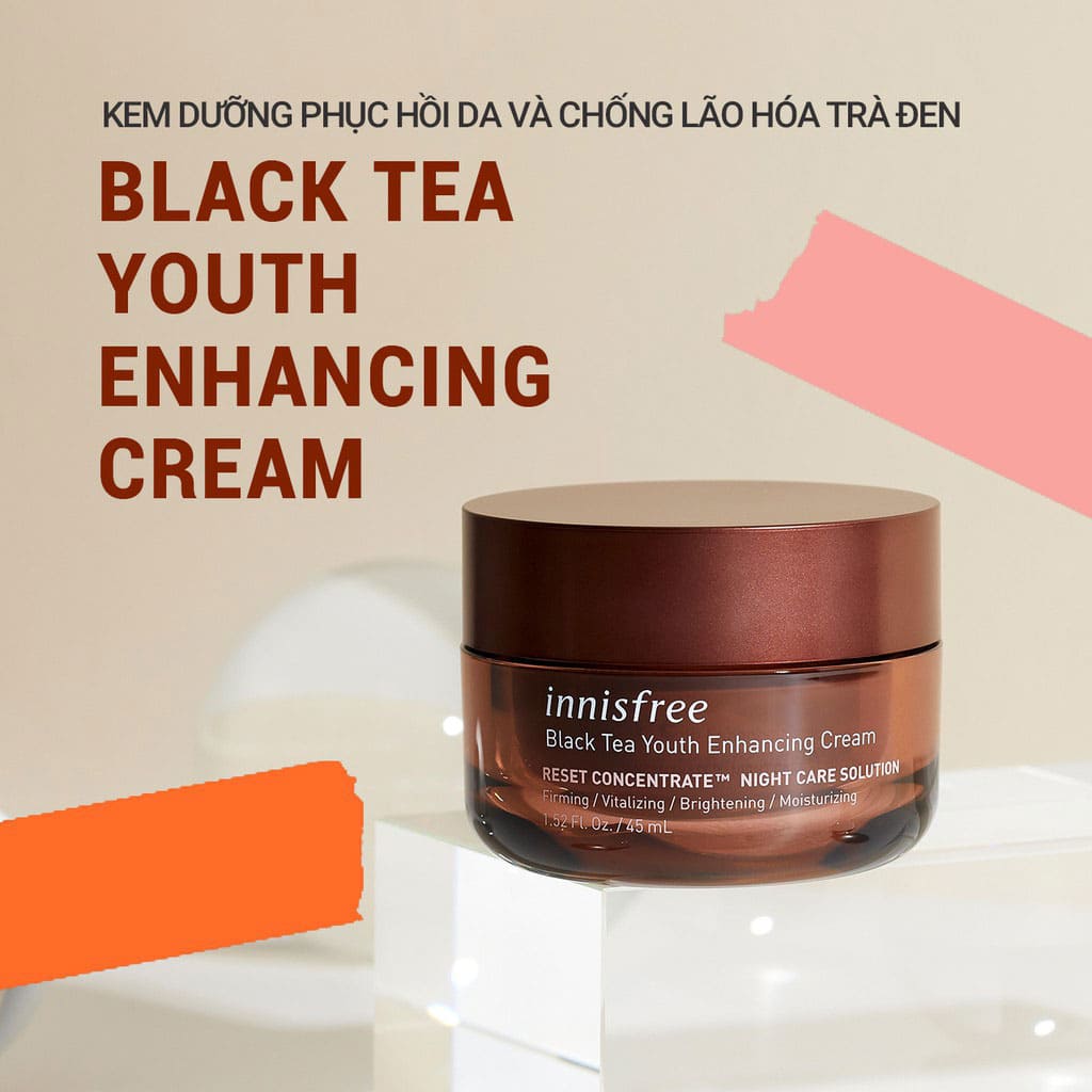 Kem dưỡng da ban đêm innisfree Black Tea Youth Enhancing Cream 45ml