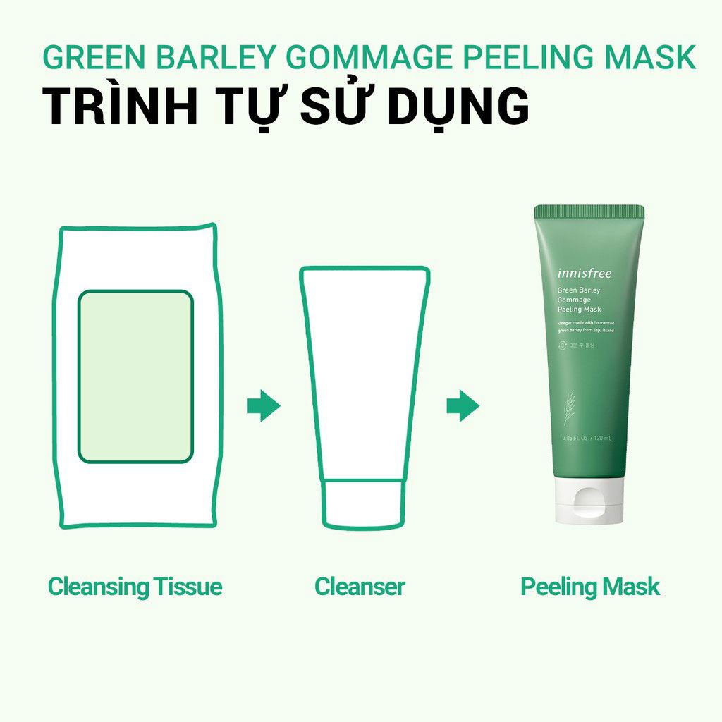 Mặt nạ tẩy da chết Innisfree Green Barley Gommage Peeling Mask 120ml