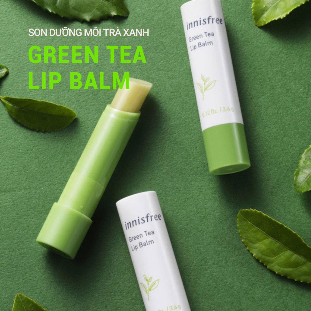 Son dưỡng môi Innisfree Green Tea Lip Balm chiết xuất trà xanh 3.6g