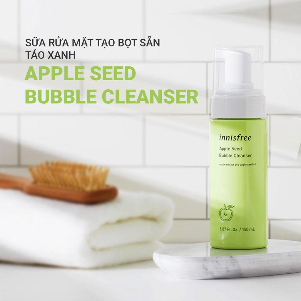 Sữa rửa mặt Innisfree Apple Seed Bubble Cleanser làm sạch dạng bọt 150ml