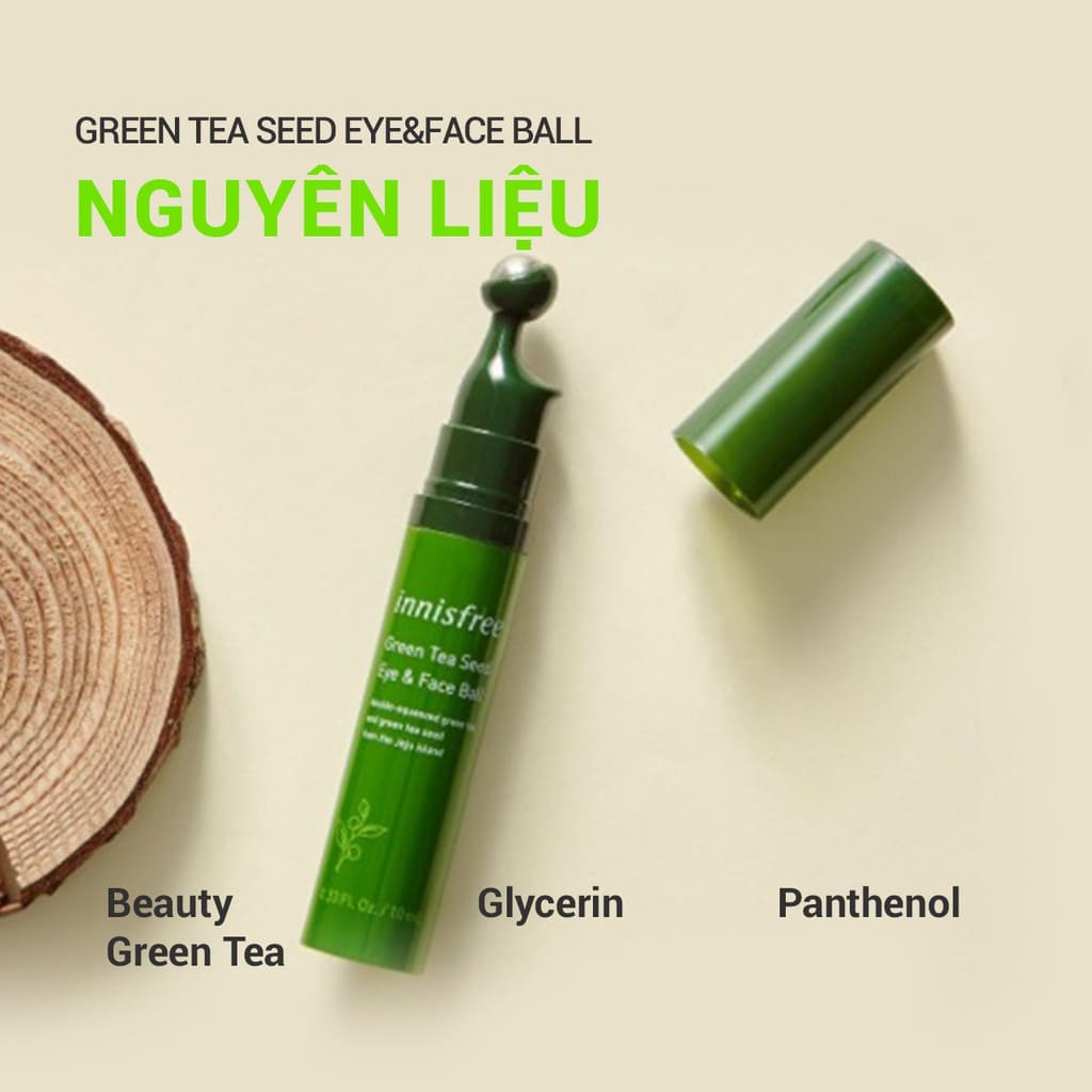 Thanh lăn Innisfree Green Tea Seed Eye & Face Ball dưỡng ẩm cho mắt 10ml