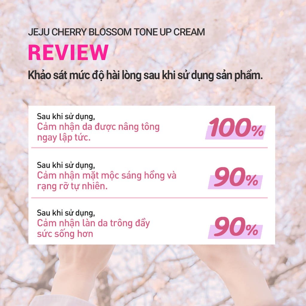 Combo Kem dưỡng sáng Innisfree Jeju Cherry Blossom Jelly Cream và Tone Up Cream 50ml